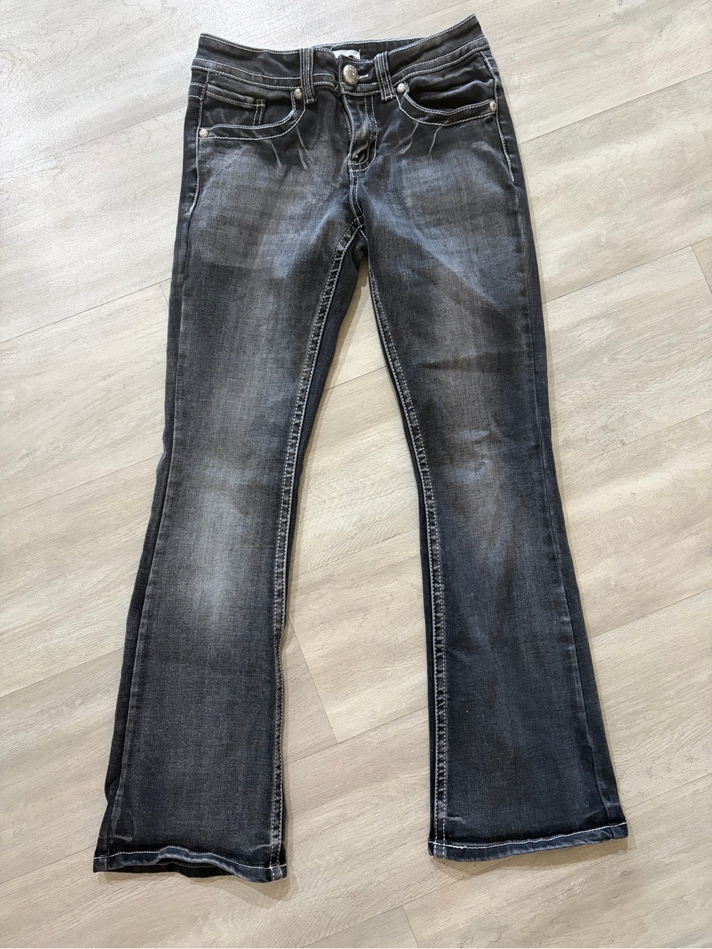 Classic Women's Bootcut Jeans in Washed Black